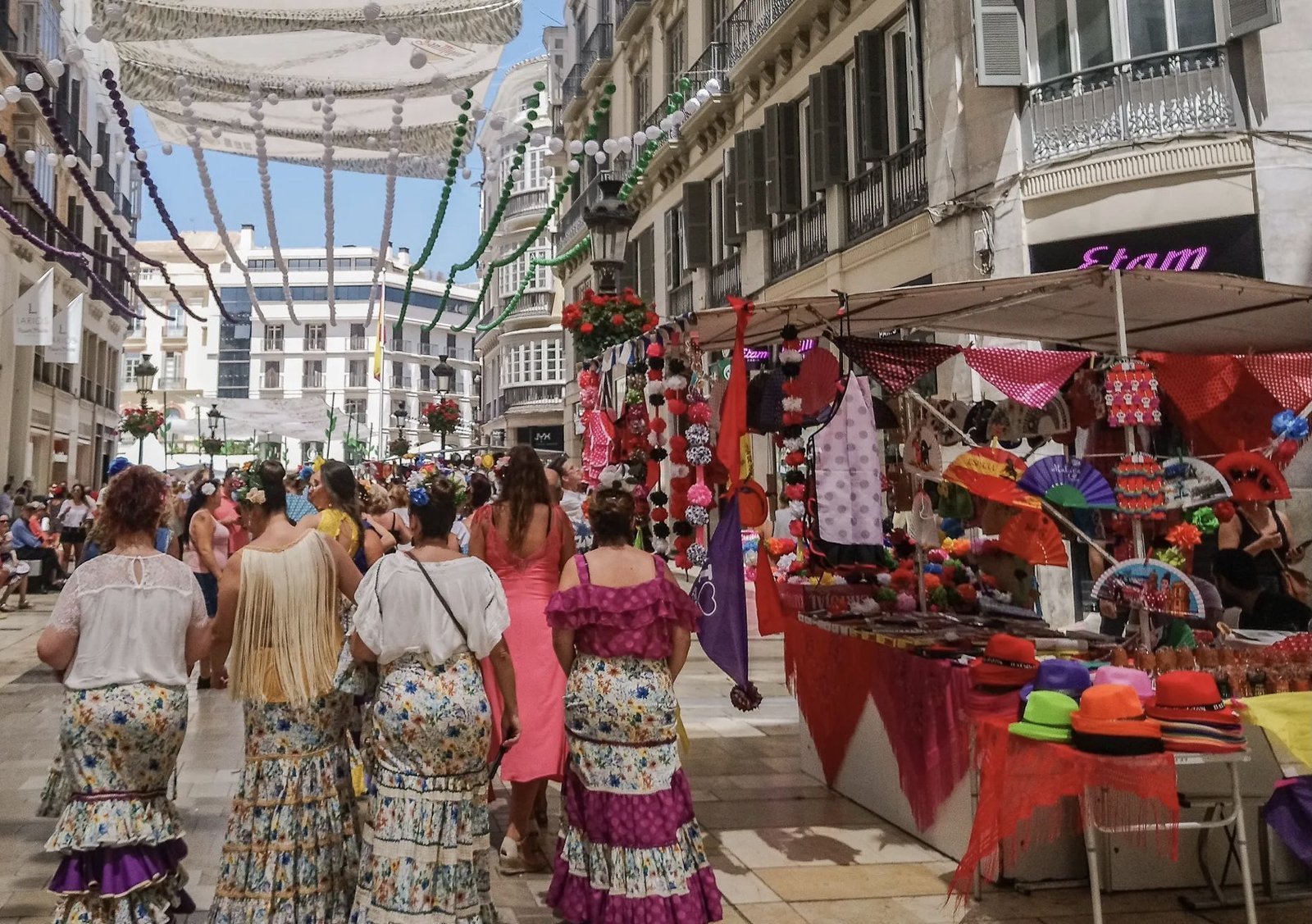 Calle Larios en la Feria de Málaga