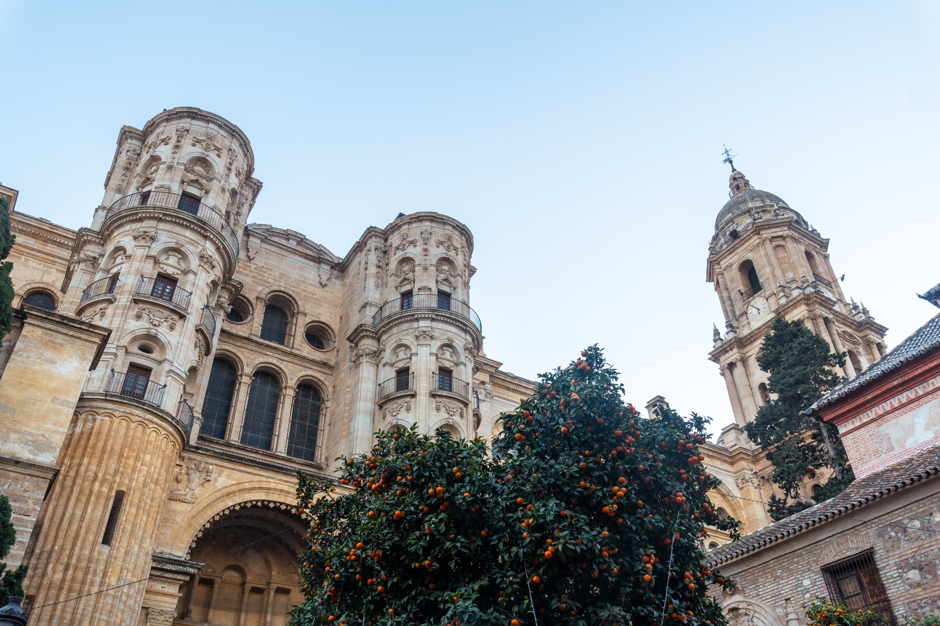Vista de una parte de la Catedral de Málaga