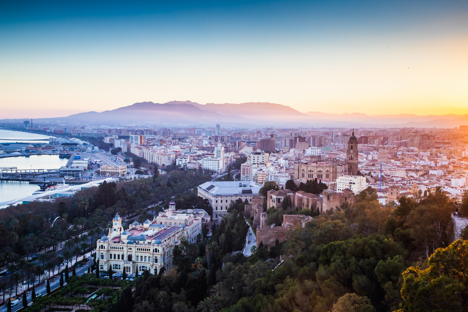 Atardecer de Málaga