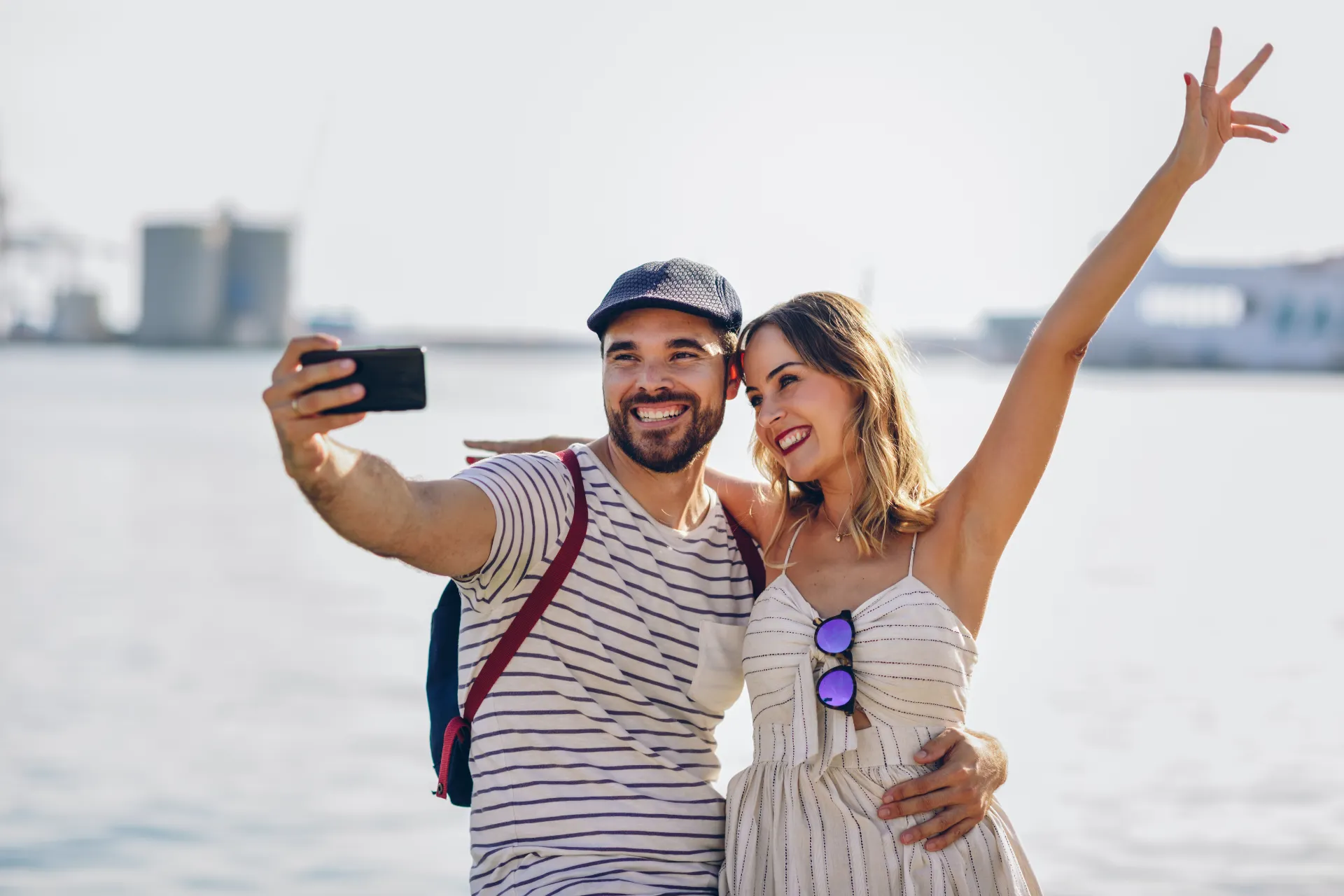 Pareja feliz en Málaga