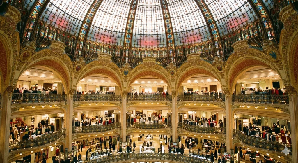 Galerías laFayette desde el interior.